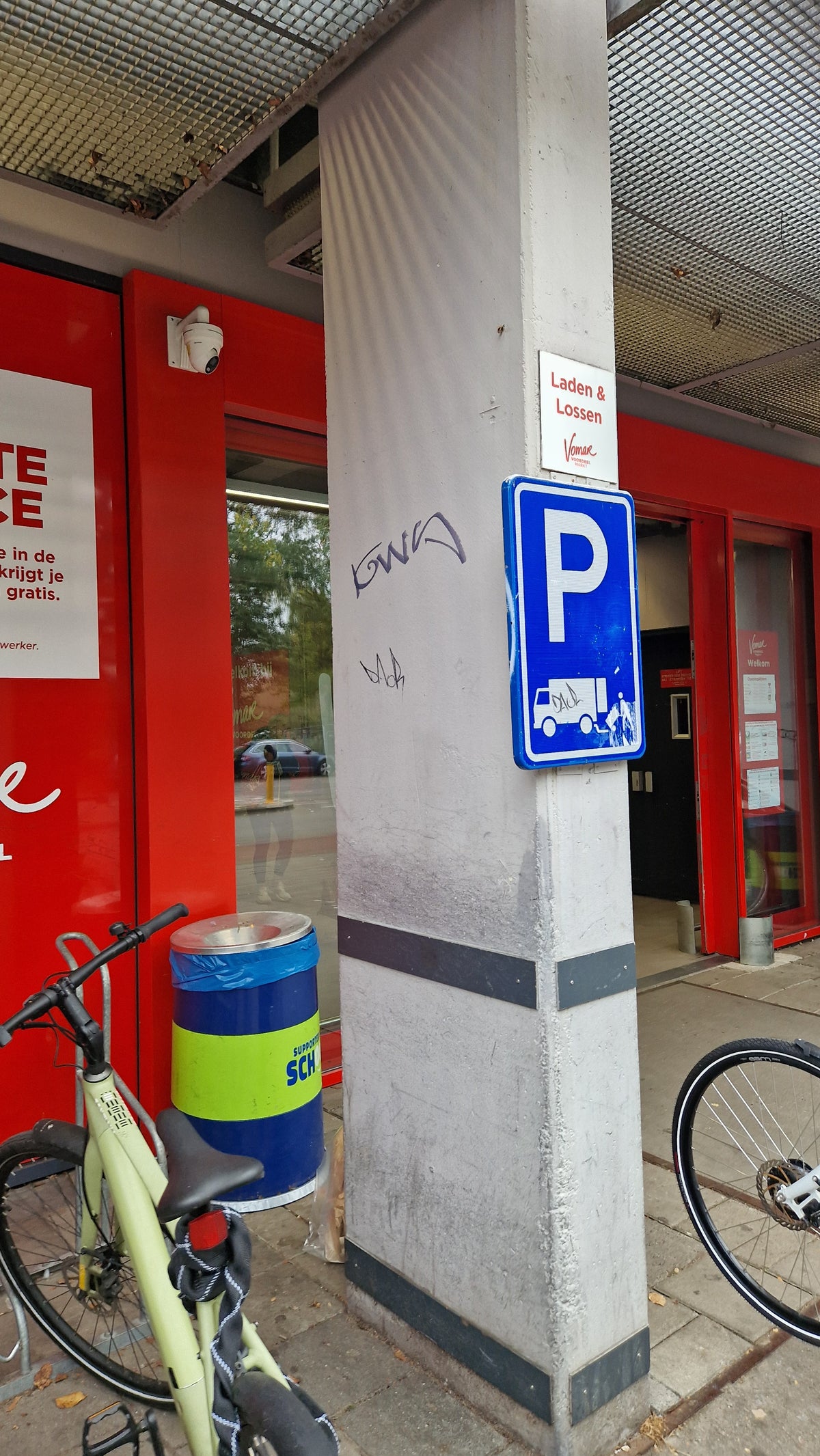 Opnieuw gesausde wand in de parkeergarage