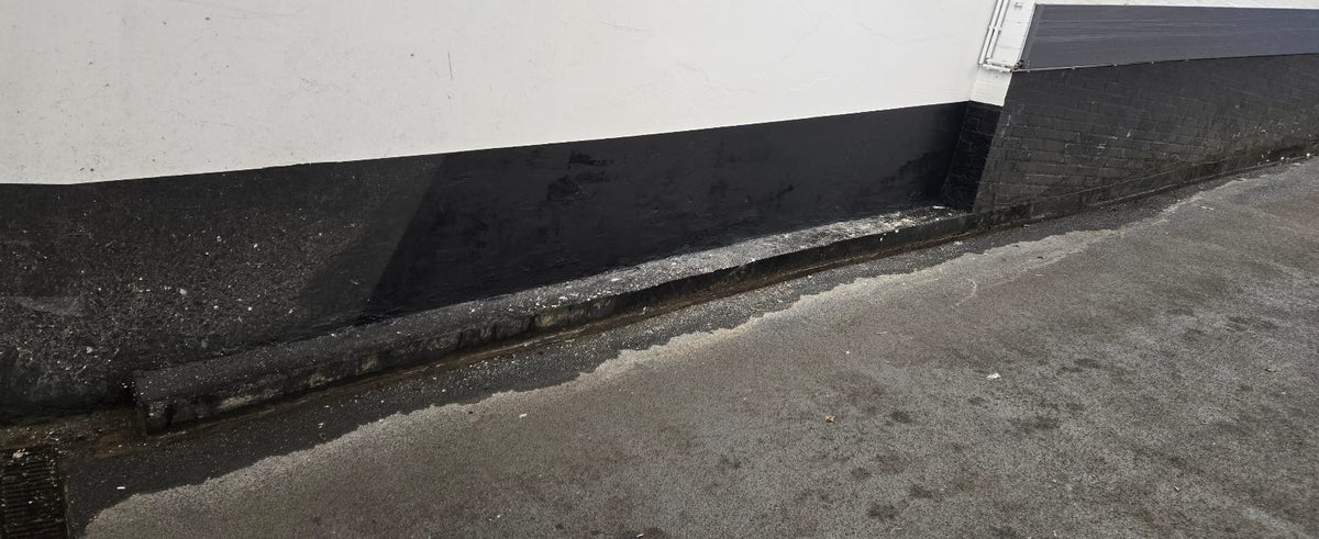 Herstelde wand na waterschade